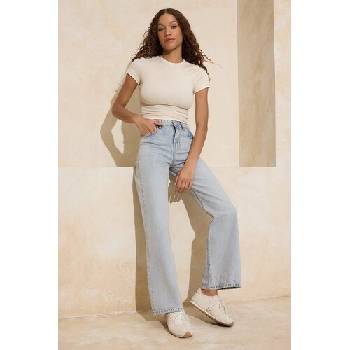TRENDYOLMILLA ženske pantalone Twoss26Je00044, svetloplava-plava Cene