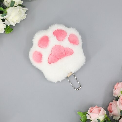 INF Srčkan obesek za ključe s tačko mačke White+Pink, (21741502) Cene