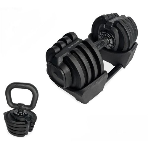 JK Fitness Podesiva bučica 18 kg i kettlebell 10 kg Slike