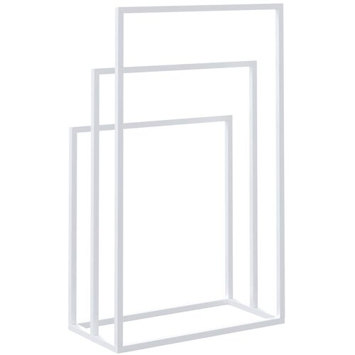  Samostojeći stalak za ručnike bijeli 48 x 24 x 79 cm željezni Slike