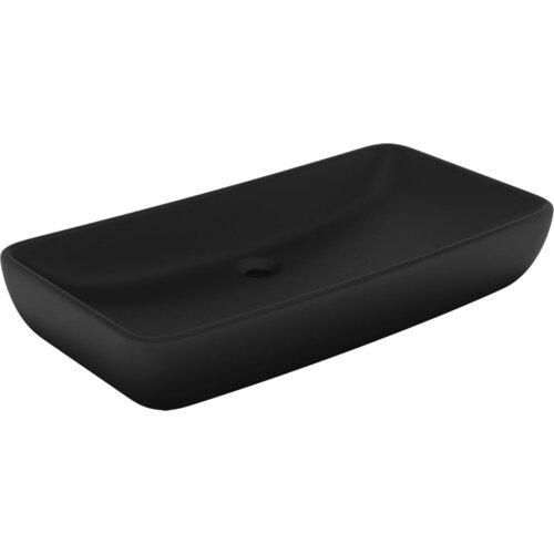 Maison Chic Razkošen Umivalnik - Kopalna umivalnik - Lavabo pravokoten mat črn 71x38 cm keramičen, (21684653) Cene