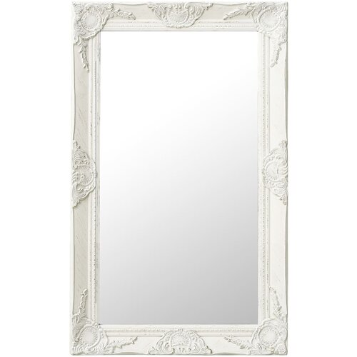 vidaXL Zidno ogledalo u baroknom stilu 50 x 80 cm bijelo Cijene