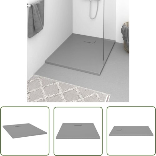 The Living Store Kad za tuš SMC siva 100x80 cm - Kad Za Tuš, (21745121) Cene