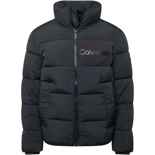 Calvin Klein Zimska jakna antracit / črna