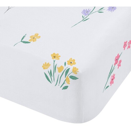 Catherine Lansfield Bijela dječja plahta s gumom za krevet za jednu osobu 90x190 cm Bunny Tails Ditsy Flowers &ndash; Cijene