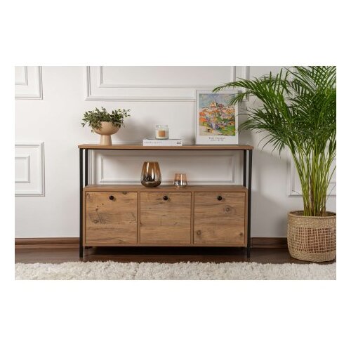 Hanah home Komoda Solace, Melamin, 120x77x29.5 cm, Braon Cene