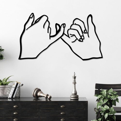 Wallity Zidna dekoracija Pinky Promise, 100x57 cm, 1.5 mm, Crna Slike
