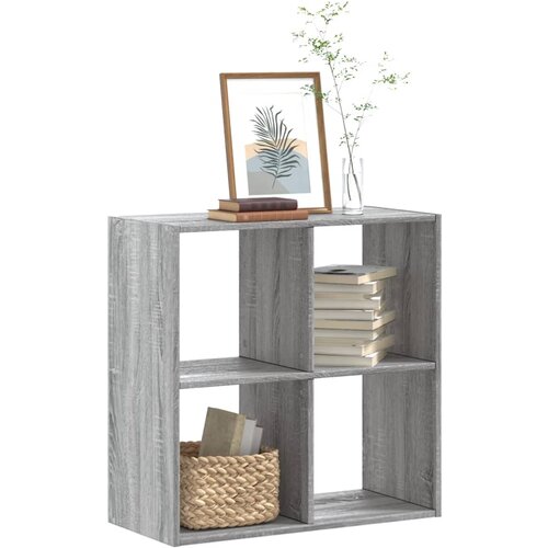 VidaXL Knjižna omara siva sonoma 68,5x32x68,5 cm inženirski les Slike