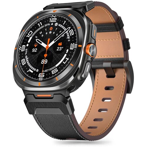 TECH-PROTECT DELTA PRO SAMSUNG GALAXY WATCH ULTRA (47 MM) LEATHER BLACK, (21974631) Cene