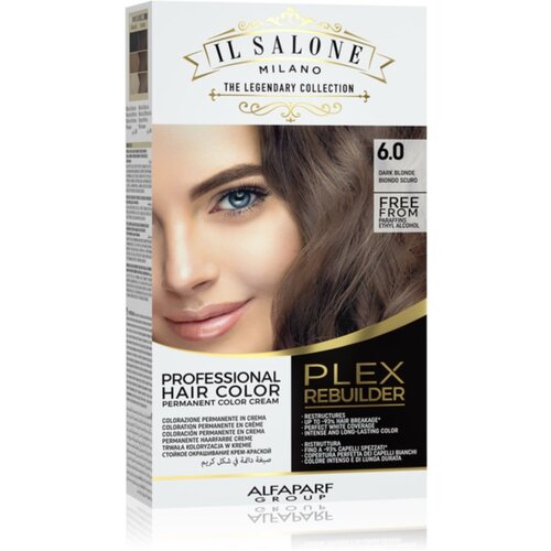 ALFAPARF MILANO Il Salone Milano Plex Rebuilder permanentna barva za lase odtenek 6.0 - Dark Blonde 1 kos Slike