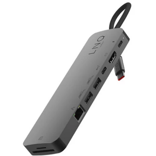 LINQ priključna postaja 9 v 1, USB-C, M.2 SSD, RJ45, SD+TF, HDMI, USB-C 3.2 Gen2, USB-C PD 100W, 2x USB-A