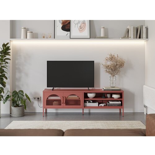 Marckeric Opečnato oranžna TV omarica 160x50 cm Diora &amp;ndash; Slike