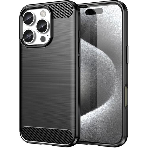 HURTEL SILIKONSKI KARBONSKI OVITEK ZA IPHONE 16 PRO MAX, OVITEK ČRN, (21897355) Cene