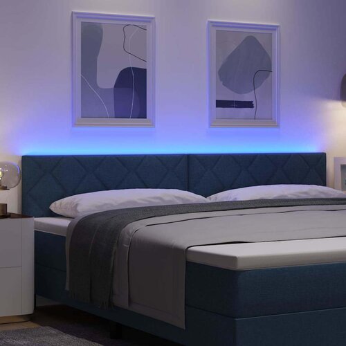  LED glava kreveta Plava 200 cm tkanina Slike