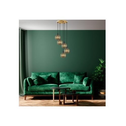 Opviq Luster Selcuklu-Mr-790-1, 60x60x111cm, IP20, Zlatna boja Slike