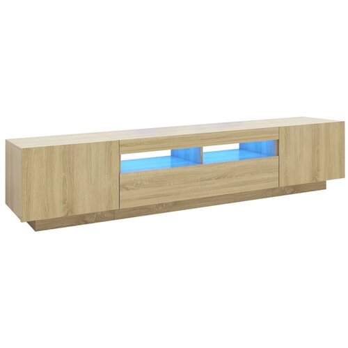 Maison Chic TV omarica - TV stojalo - Televizijska omarica z LED lučkami sonoma hrast 200x35x40 cm, (21702424) Cene