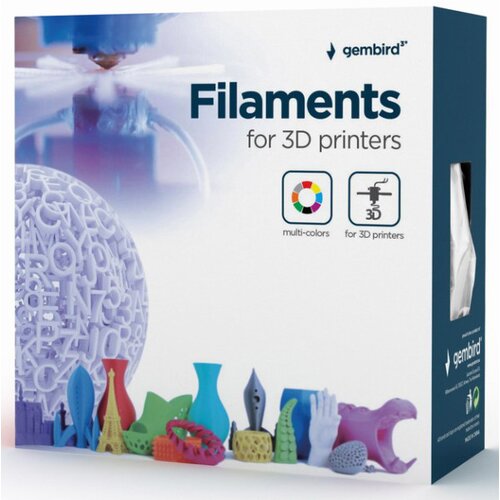 Gembird 3DP-PLA-01-MTBK mat pla filament za 3D stampac 1.75mm, kotur 1KG, black Cene