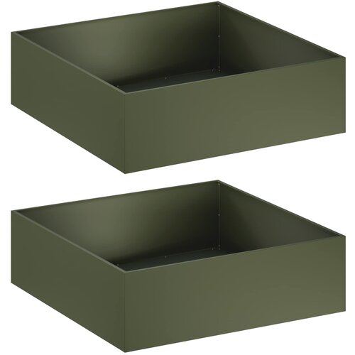  Vrtna saksija 2 kom. Maslinastozelena 80 x 80 x 30 cm Slike