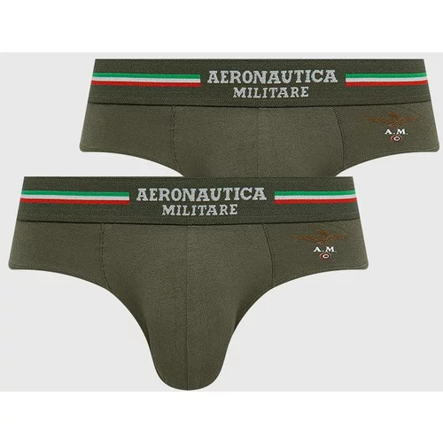 Aeronautica Militare Slip gaćice (2-pack) za muškarce, boja: zelena