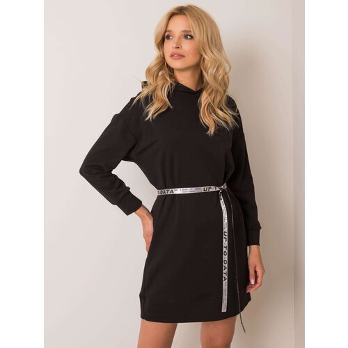 Fashion Hunters Black dress with hood Slike