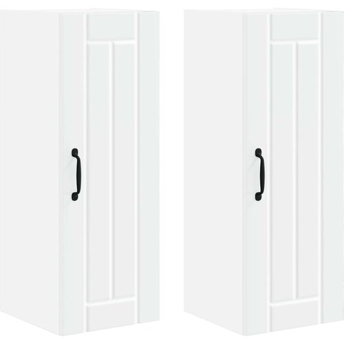  Ormar za Zid Lucca 2 pcs Bijela 30 x 31 x 80 cm Slike