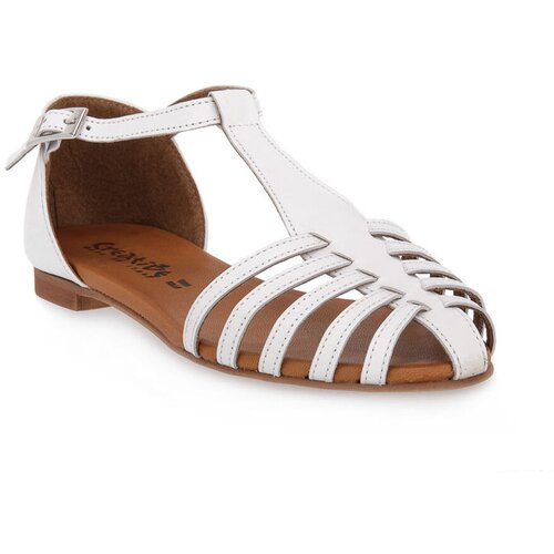 Priv Lab Sandali &amp;amp; Odprti čevlji BIANCO VACCHETTA Bela Slike