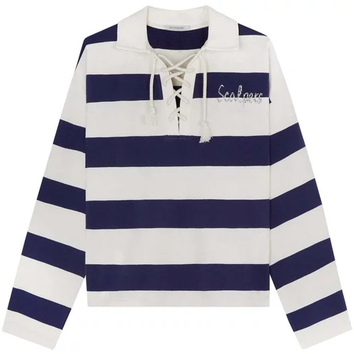 Scalpers Sweater majica mornarsko plava / srebro / bijela