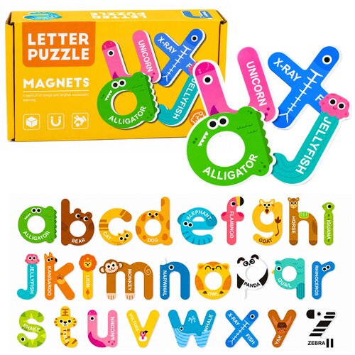 Magnetic Puzzle Letters Educational Fridge Magnets Boards 26 pcs. Slike
