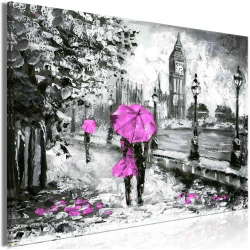  Slika - Walk in London (1 Part) Wide Pink 90x60 Slike