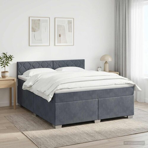  Boxspring krevet s madracem Tamnosiva 140 x 190 cm Bar&scaron;un Cijene