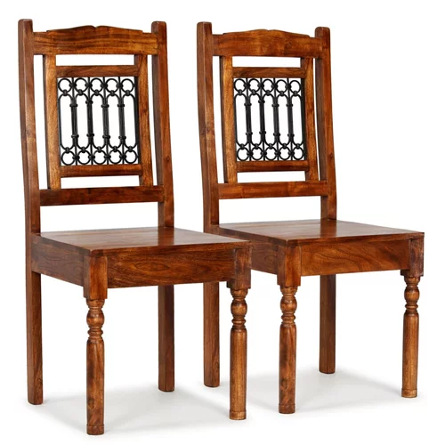 In Jedilni stoli 2 kosa trden les in palisander klasične oblike