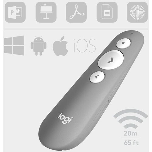 Logitech Presenter R500s Wireless, rdeč laser, USB Cene