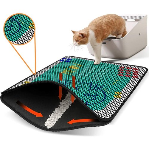 WALLXPERT Nrszn0220 multicolor cat litter mat Cene