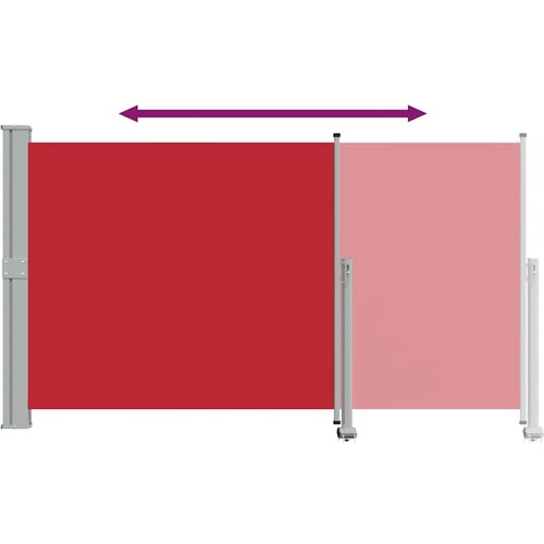  Uvlačiva bočna tenda za terasu 140 x 300 cm crvena Slike