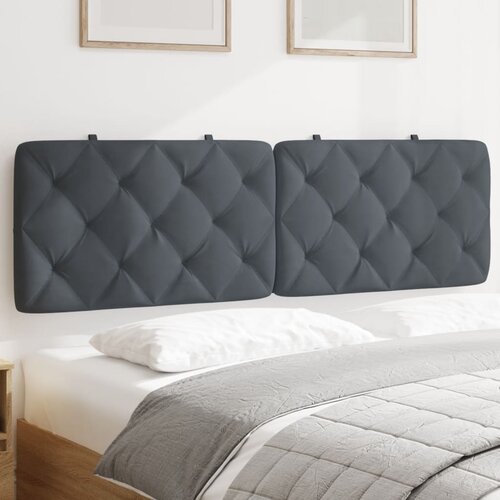vidaXL Vzglavna stranica temno siva 160 cm žamet Cene