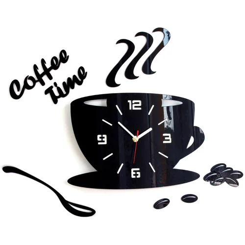  Zidni sat COFFE TIME 3D BLACK NH045-black (zidni satovi)