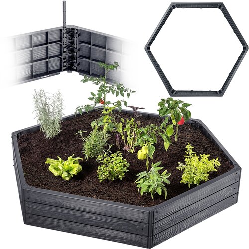KADAX Dvignjena gredica za zelenjavni vrt, vrtna korita, antracitna 150x75 cm, (5000362574) Slike
