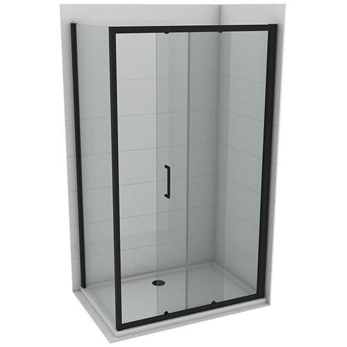 Copen stakleni paravan copen atlas black 1000x1950 transparentno staklo 6mm crni mat ram C-02-B4100T Slike