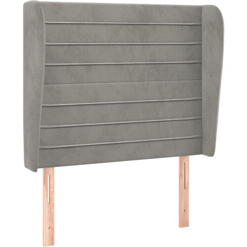 Maison Chic vzglavna omarica - nočna omarica - posteljna omarica z u&amp;scaron;esi svetlo sivo 93x23x118/128 cm žamet, (21708500) Slike