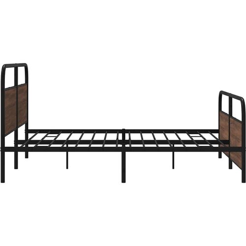 VidaXL metalni okvir kreveta bez madraca smeđa boja hrasta 180x200 cm Slike