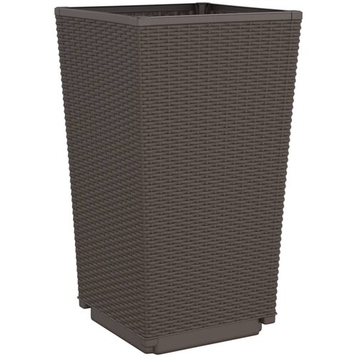  Vrtne sadilice 4 kom smeđe 32,5 x 32,5 x 57 cm od PP-a Slike