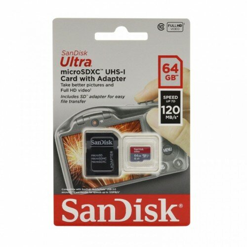 Sandisk sdhc 64GB ultra Mic.120MB/s A1 class SND009 Slike