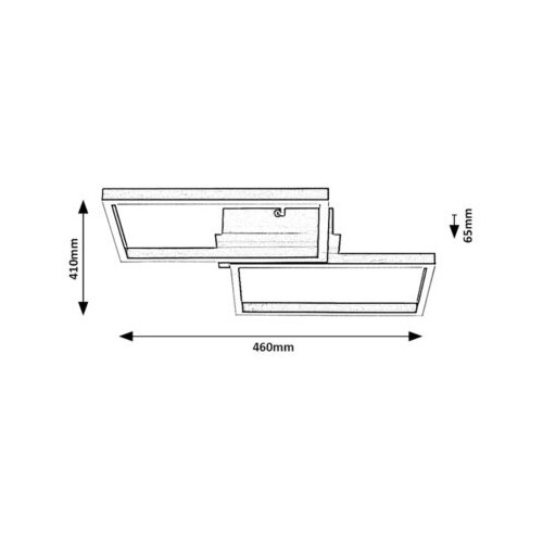 Rabalux led plafonjera ludano rgb dimabilna crna Slike