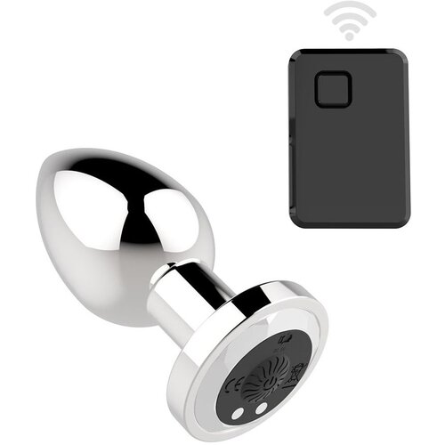 Kiotos Stainless Steel Butplug with Remote Slike