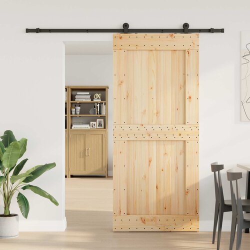  Klizna vrata NARVIK Prirodna i crna 100 x 210 cm (213,5 cm) Slike