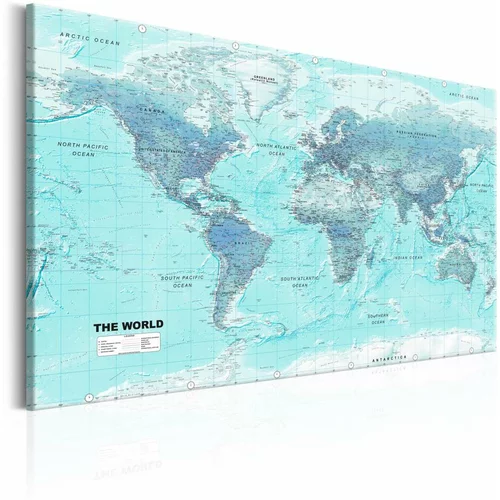  Slika - World Map: Sky Blue World 120x80
