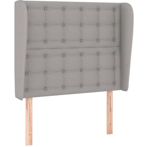 Maison Chic vzglavna omarica - nočna omarica - posteljna omarica z u&amp;scaron;esi svetlo sivo 93x23x118/128 cm blago, (21712281) Slike