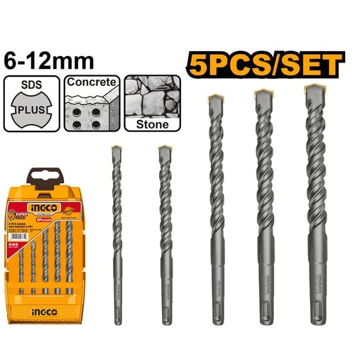  Set burgija za beton 5/1 AKD2052 SDS+ SUPER INGCO Slike