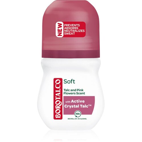 Borotalco Soft Talc &amp;amp; Pink Flower roll-on dezodorans bez alkohola 50 ml Slike
