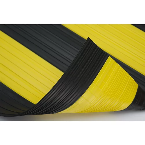 EHA Mehki PVC-tekači, strnjena površina, rola 10 m, črno-rumen, širina 600 mm